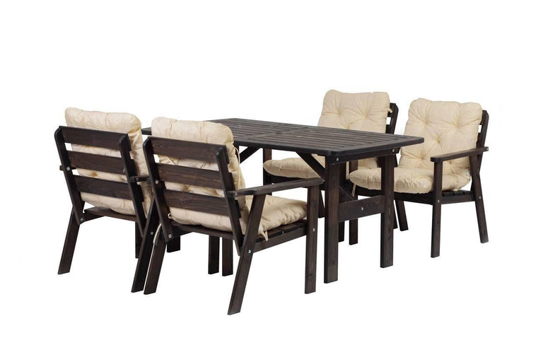 Set van 2 tuinstoelen Atlanta met kussens