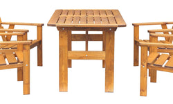 Set van 4 tuinstoelen + tuintafel Venta