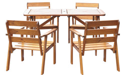 Set van 4 tuinstoelen + tuintafel Venta