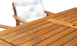Set van 4 tuinstoelen + tuintafel Venta met kussens