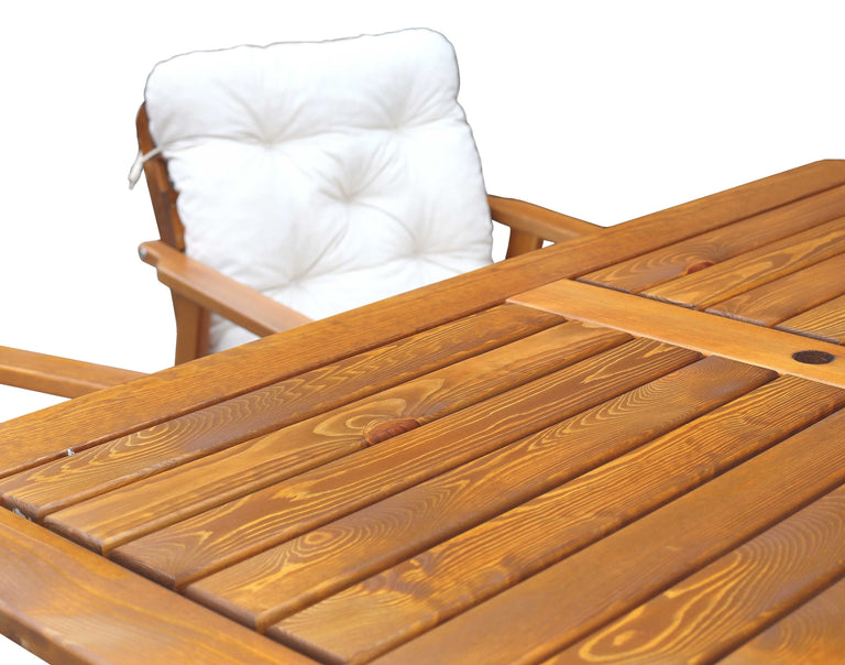 Set van 4 tuinstoelen + tuintafel Venta met kussens