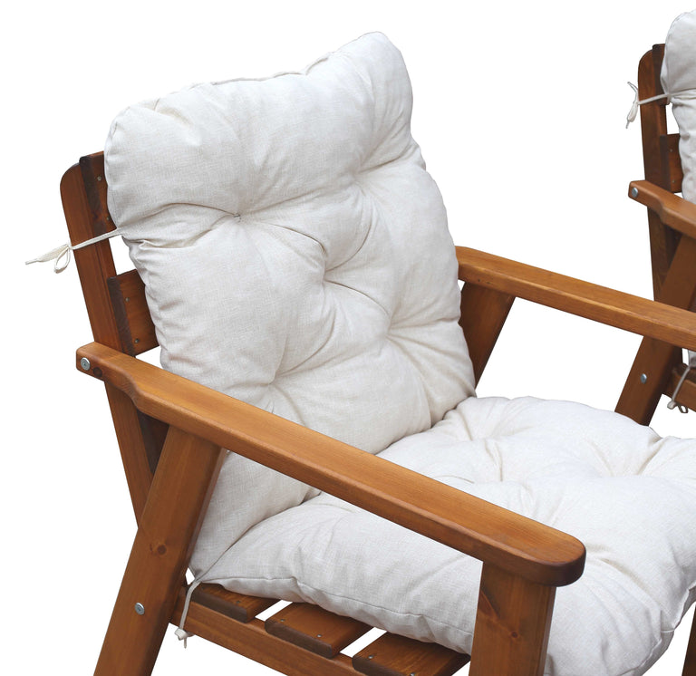 Set van 4 tuinstoelen + tuintafel Venta met kussens