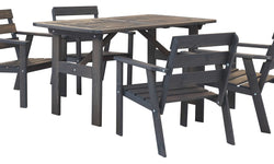 Set van 4 tuinstoelen + tuintafel Venta