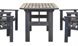 Set van 4 tuinstoelen + tuintafel Venta