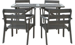 Set van 4 tuinstoelen + tuintafel Venta