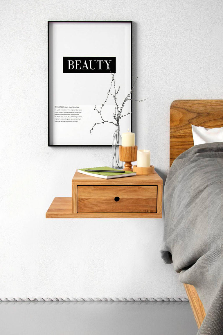 Wandplank Bella lade links eikenhout
