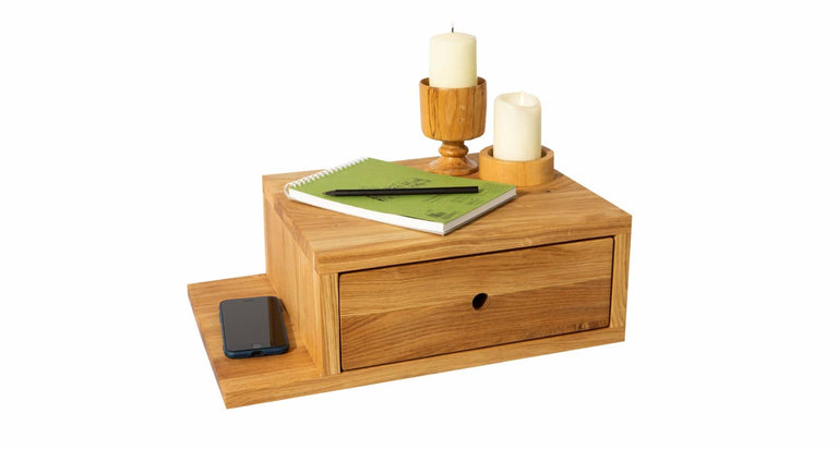 Wandplank Bella lade links eikenhout