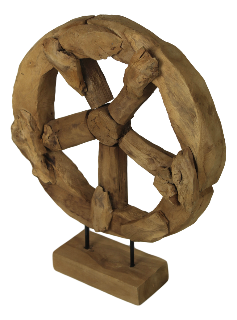 Decoratief Wiel teakhout