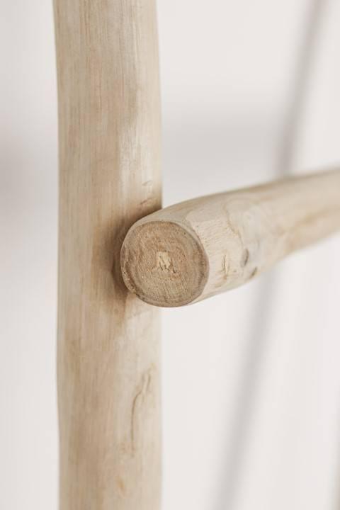 Decoratieve ladder Napels teakhout