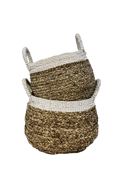 Set van 2 manden Raffia