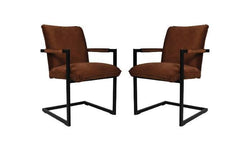 Set van 2 eetkamerstoelen Boston velvet