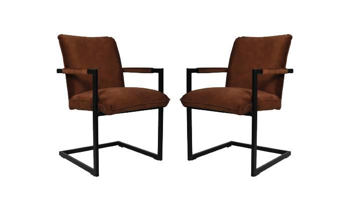 Set van 2 eetkamerstoelen Boston velvet