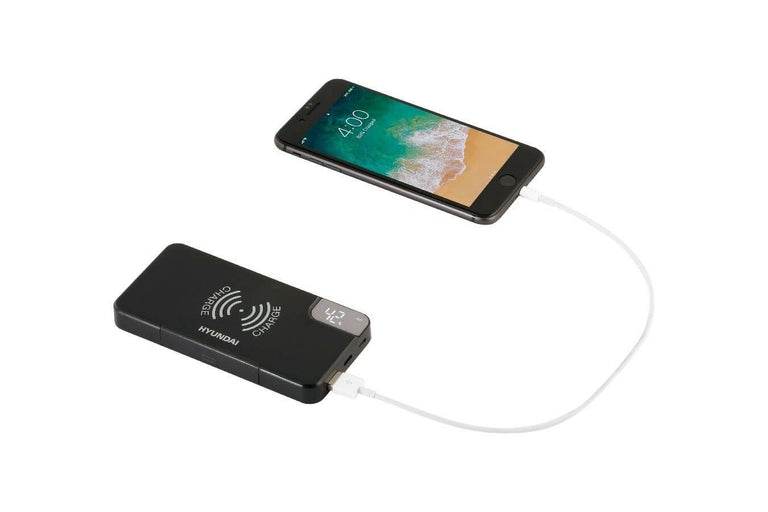 Powerbank met Wireless Charging en telefoonstandaard