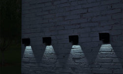 Set van 4 wandlampen Kubus outdoor op zonne-energie