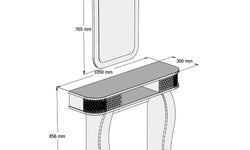 Kaptafel met spiegel Damla