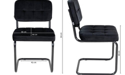 Kick eetkamerstoel Ivy velvet