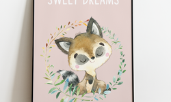 Kinderkamer Poster Wasbeertje Sweet Dreams