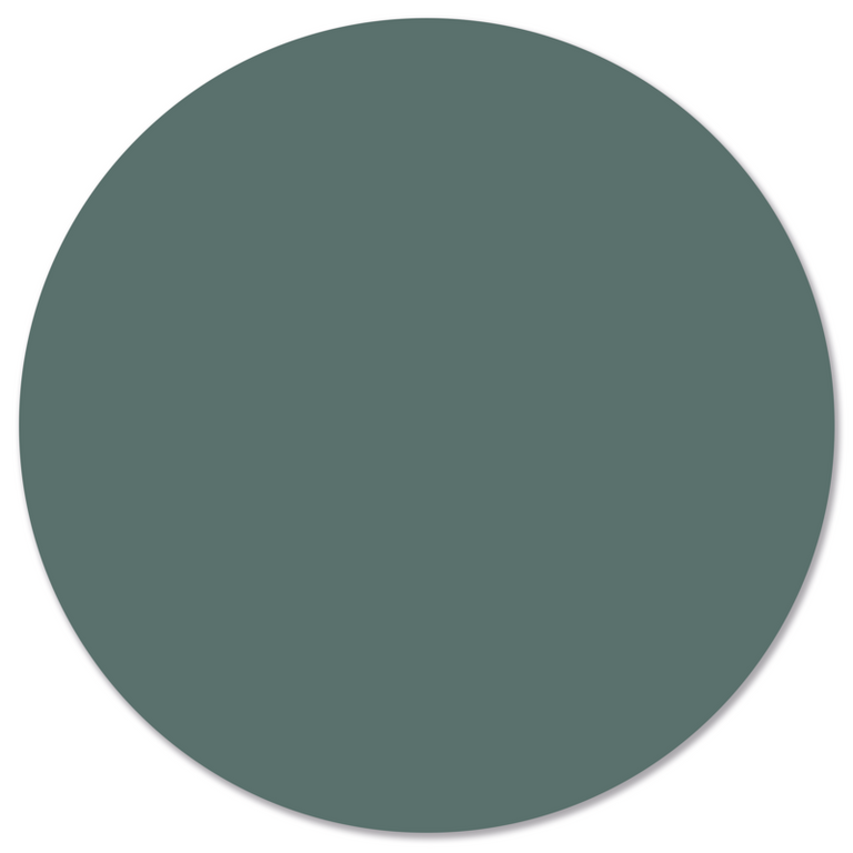 Wanddecoratie cirkel Effen Green