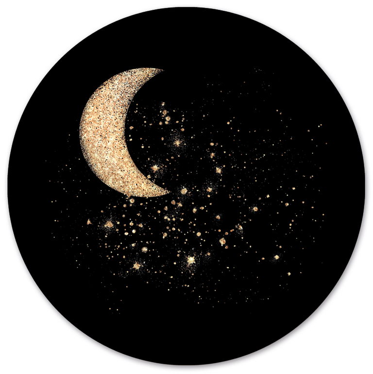 Wanddecoratie cirkel Gold Moon outdoor