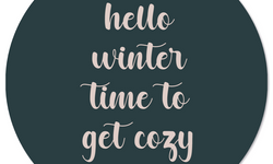 Wanddecoratie cirkel Hello Winter outdoor