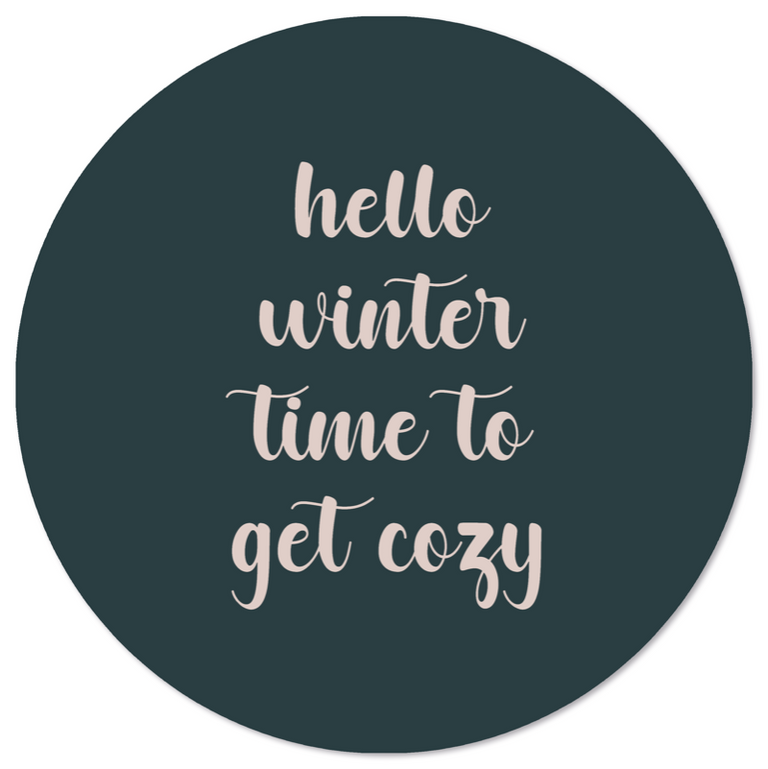 Wanddecoratie cirkel Hello Winter outdoor