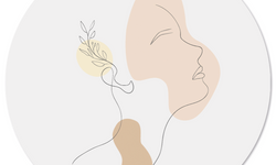 Wanddecoratie cirkel Lady