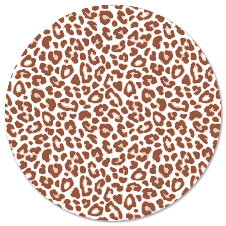 Wanddecoratie cirkel Leopard