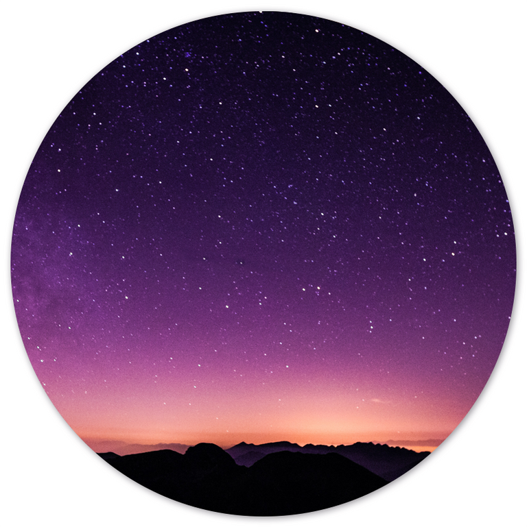 Wanddecoratie cirkel Night Sky