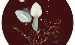Wanddecoratie cirkel Red Gold outdoor
