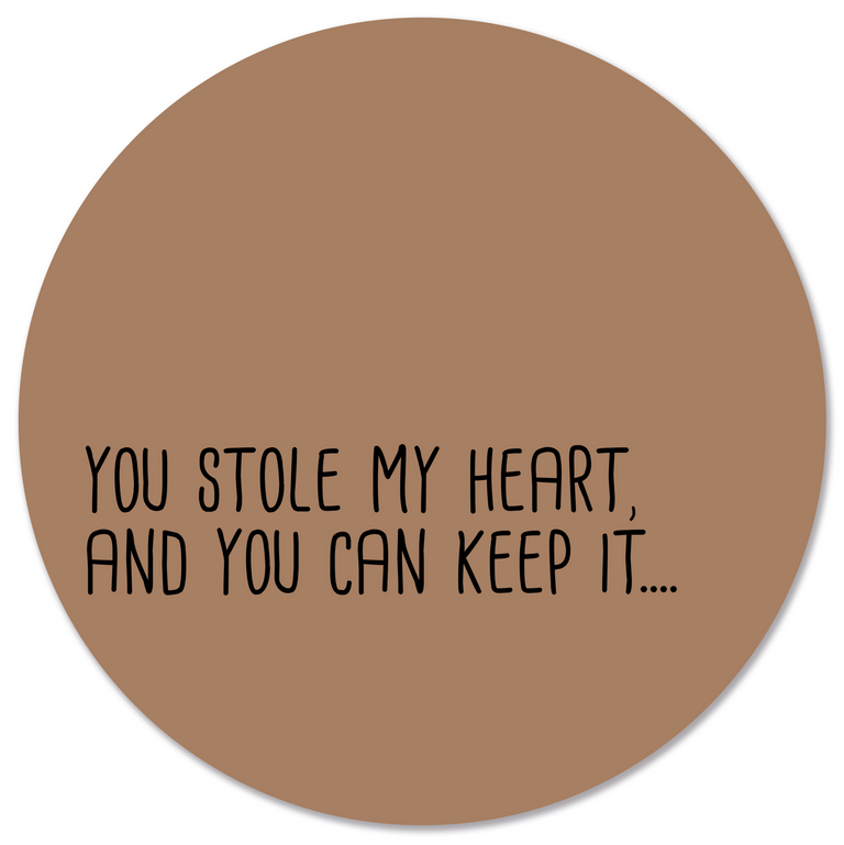 Wanddecoratie cirkel Stole My Heart outdoor