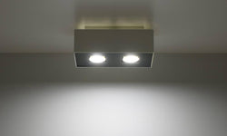 2-lichts plafondlamp Mono