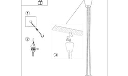 3-lichts hanglamp Diego