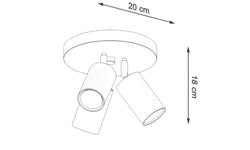 3-lichts plafondlamp Ring