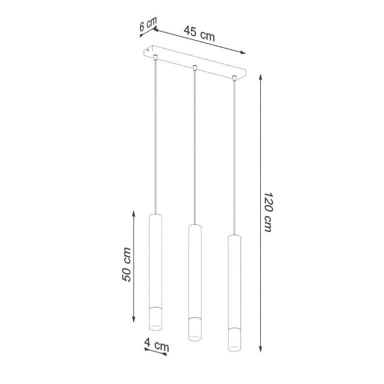 Set van 3 hanglampen Wezyr