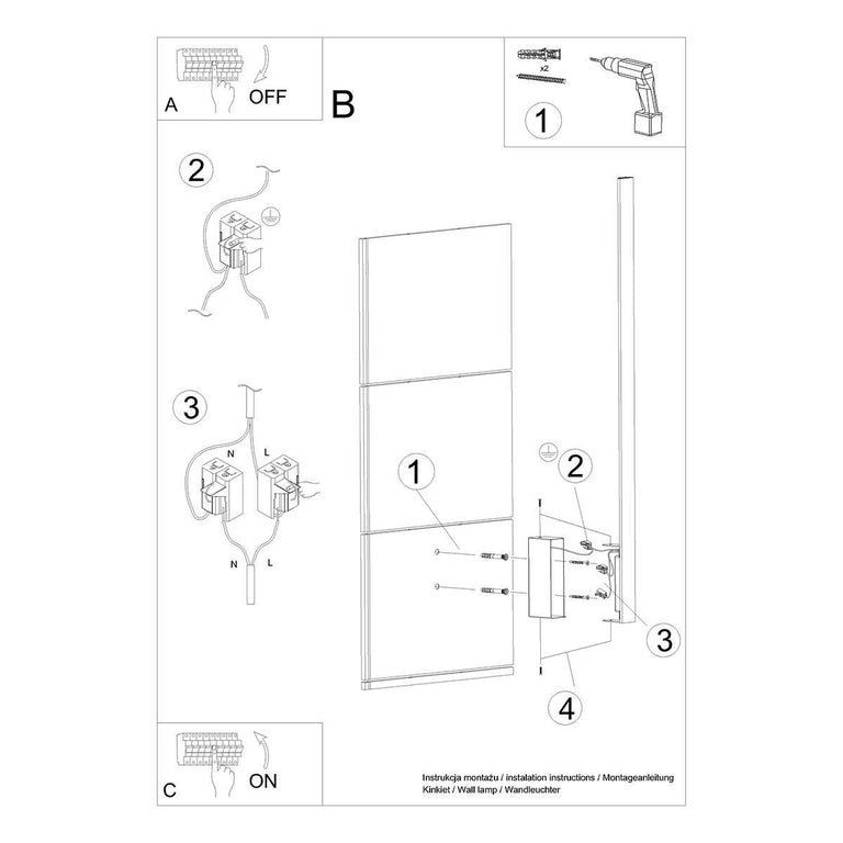 Wandlamp Lahti S 4000K