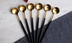 Set van 6 latte lepels Elegante