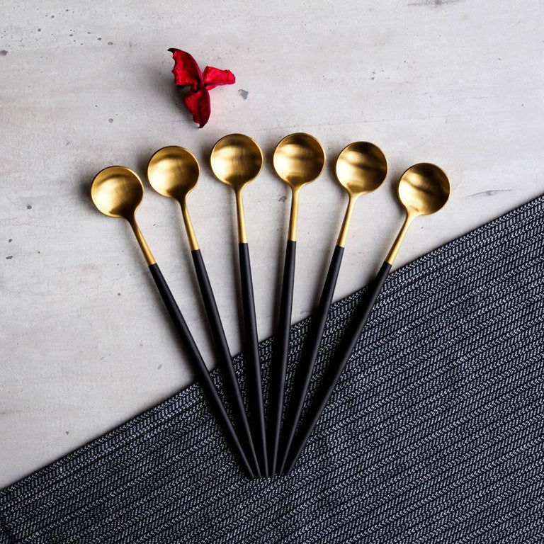 Set van 6 latte lepels Elegante