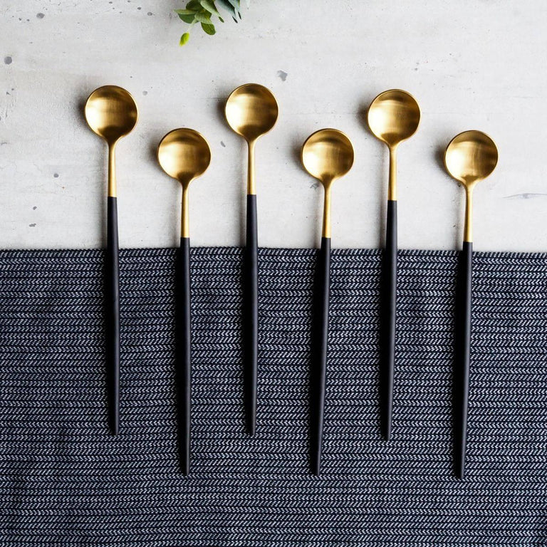Set van 6 latte lepels Elegante