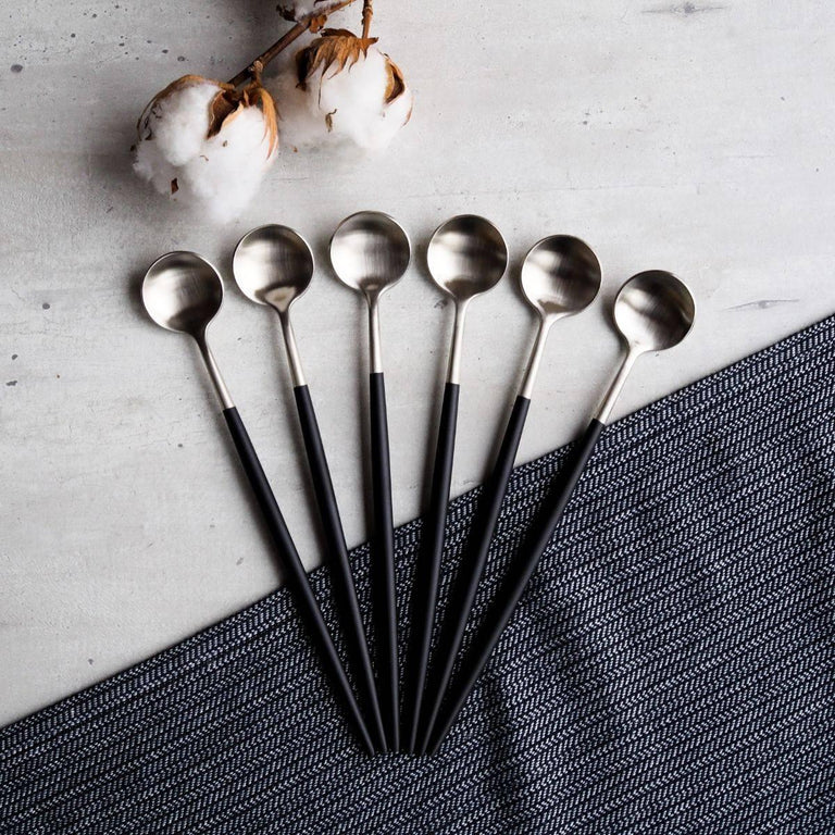 Set van 6 latte lepels Elegante