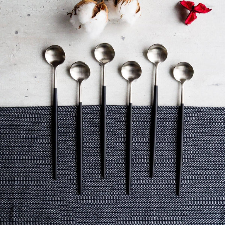 Set van 6 latte lepels Elegante