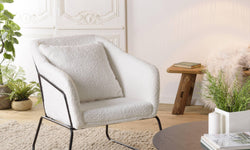Fauteuil Agathe uitlopende poten