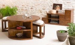 Salontafel met krukken Mindi