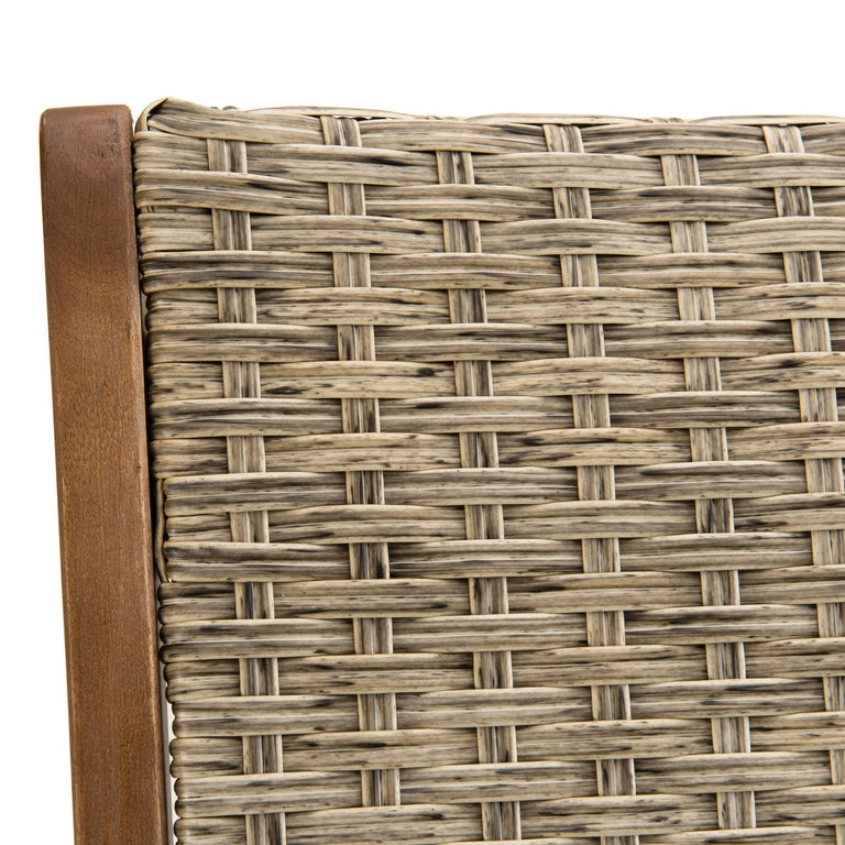 Set van 2 klapstoelen van en kunststof rotan