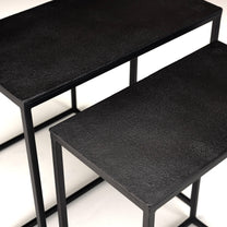 levandeo Set van 3 bijzettafels, metaal, metalen mand, draadmand, goud