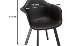 Set van 6 tuinstoelen Mali