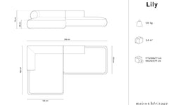 Hoekbank Lily links chenille