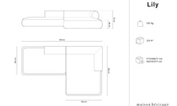 Hoekbank Lily rechts chenille