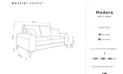 2-zitsbank Madara velvet