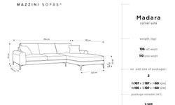 4.5-zitshoekbank Madara rechts velvet