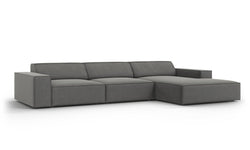 4-zits hoekbank Jodie velvet rechts